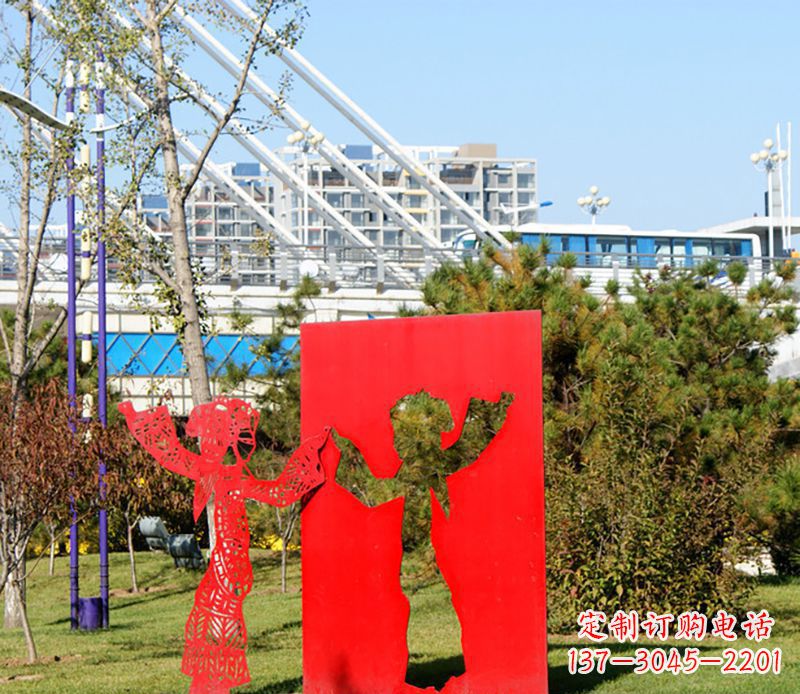 广西全新设计:不锈钢皮影戏雕塑
