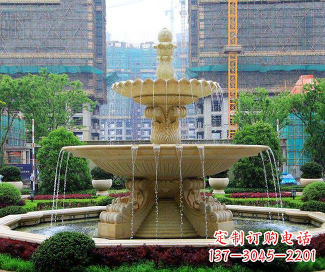广西多层次喷泉雕塑，为您带来清凉夏日
