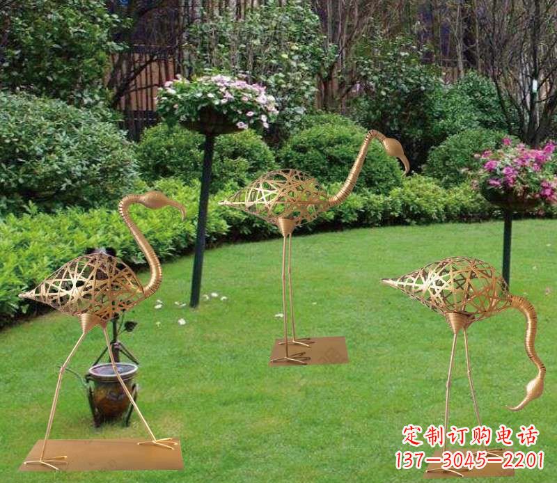 广西逼真大型火烈鸟雕塑