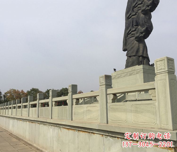 广西精美的护城河大理石栏板雕塑