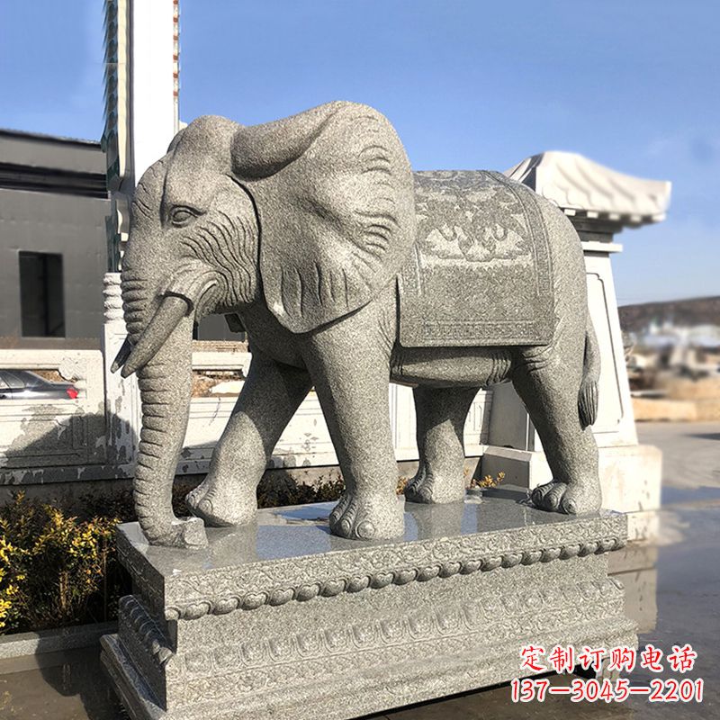 广西花岗岩大象石雕,融合古典与现代的艺术精品