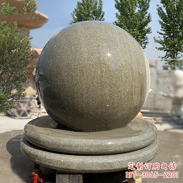广西中领雕塑的花岗岩风水球雕塑是一种独特而优…