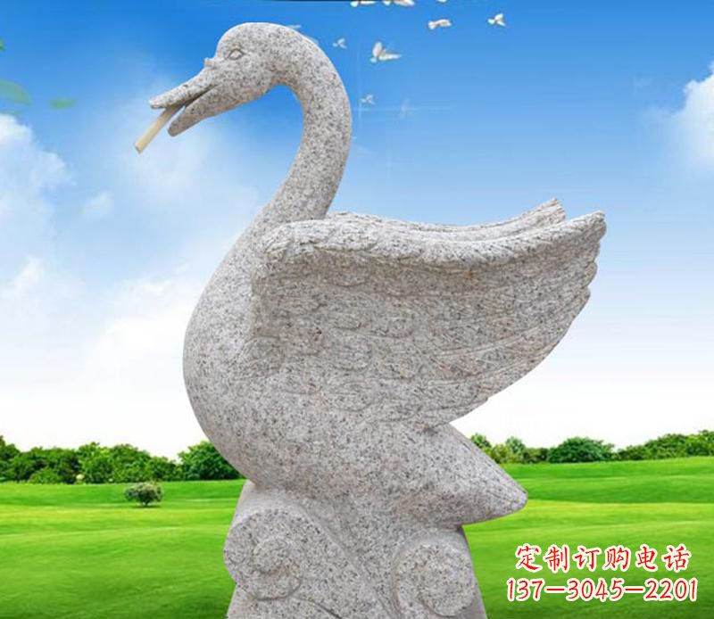 广西花岗岩艺术天鹅雕塑