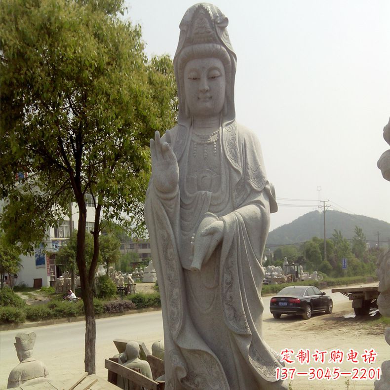 广西中领雕塑定制--品质观音菩萨石雕