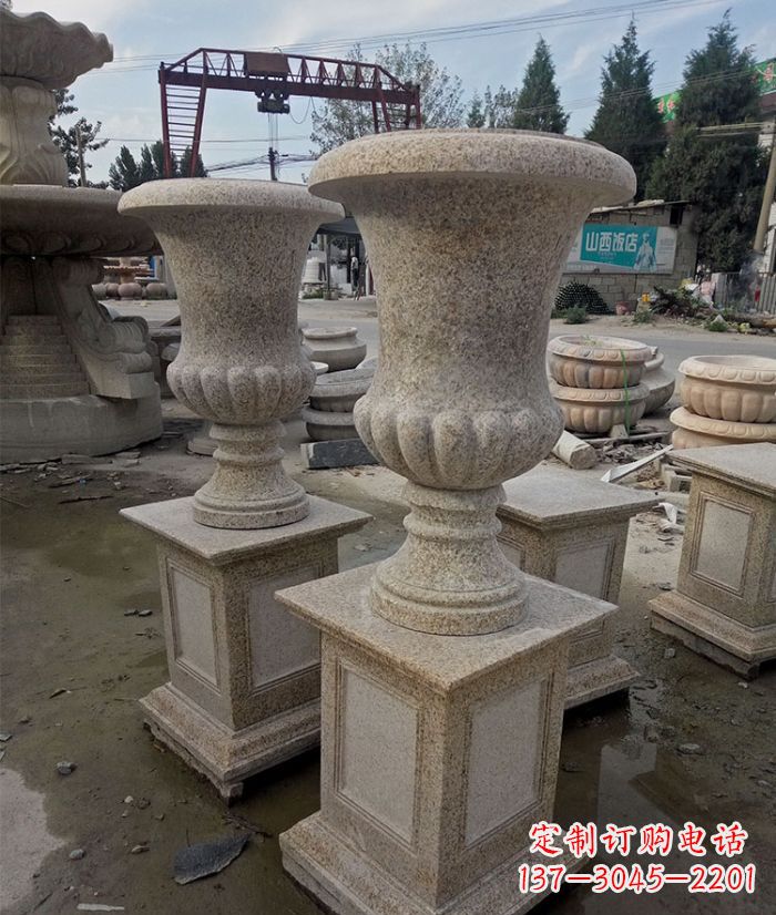 广西花岗岩欧式花钵花盆雕塑