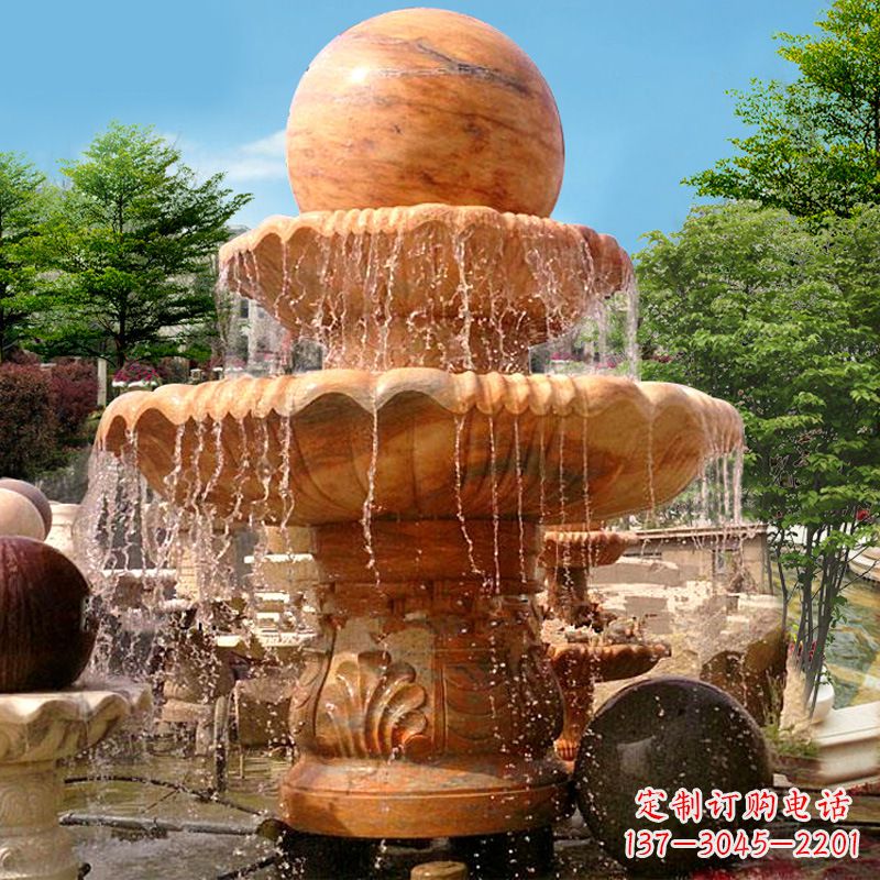 广西花岗岩石雕塑风水球,汇聚优雅与高贵