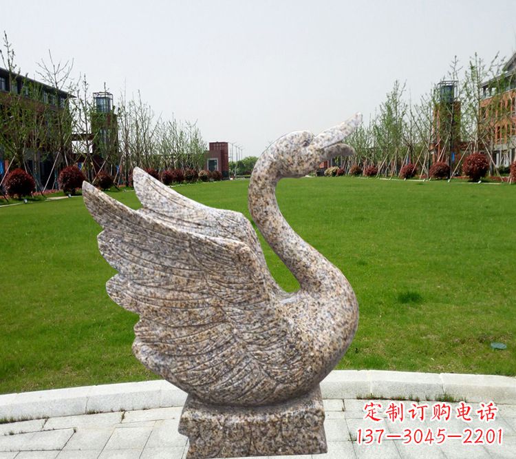 广西中领雕塑推出的浪漫喷水天鹅雕塑,它是一件…