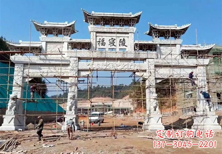 广西花岗岩牌坊雕塑，精致细腻的定制精品