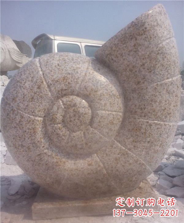 广西花岗岩蜗牛石雕|质感细腻的蜗牛雕塑