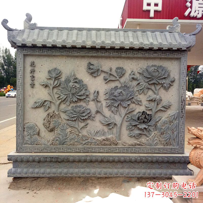 广西精致影壁雕塑,贵宾大门落成仪式与祥和气息并存