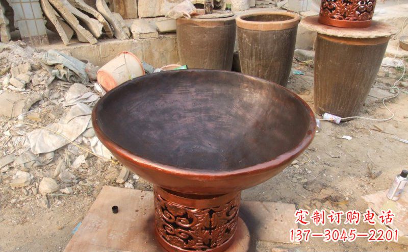 广西花盆公园景观铜雕