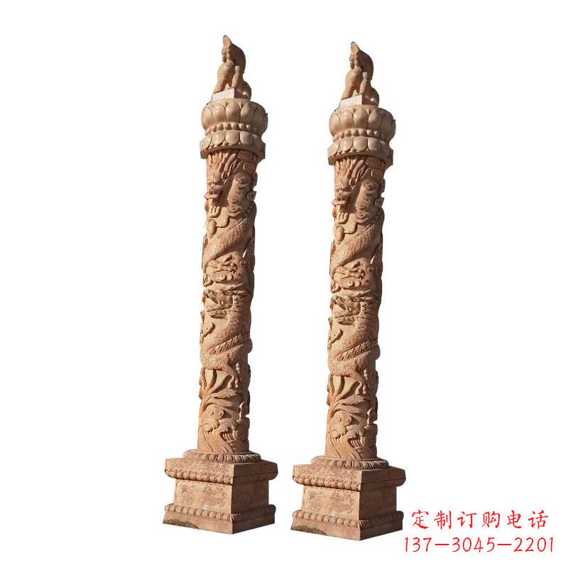 广西华表盘龙柱石雕