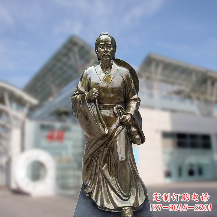广西华佗仿铜玻璃钢雕塑