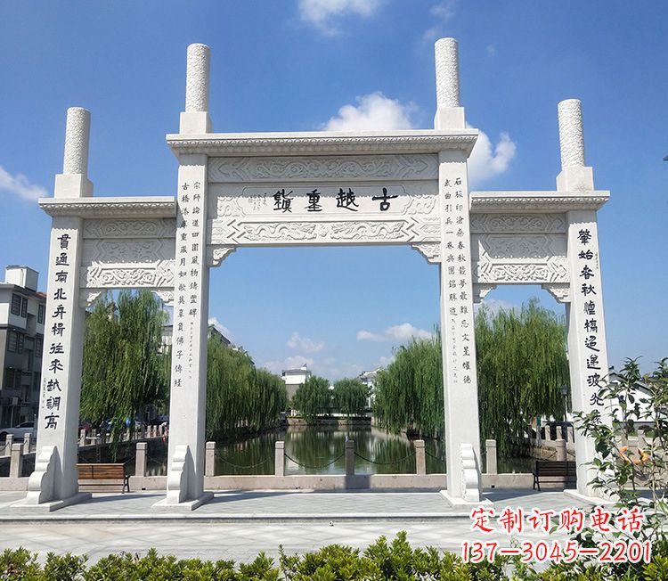广西华伟石雕牌坊,顶尖定制雕塑