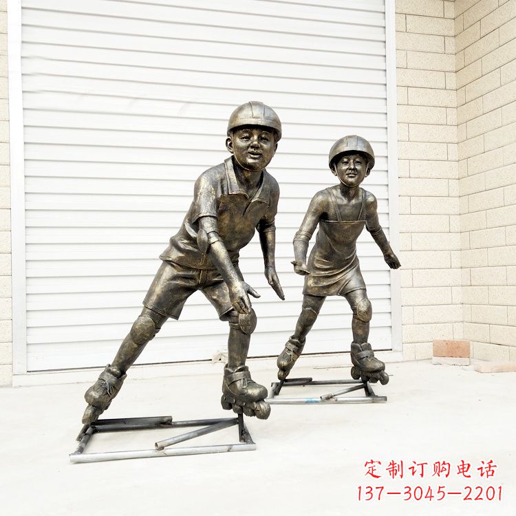 广西中领雕塑:仿铜小孩雕塑