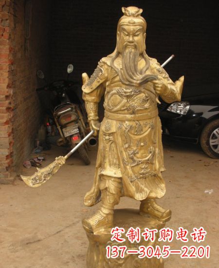 广西优美勇猛的关公雕塑