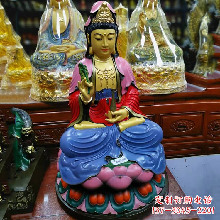 广西黄铜观音雕像,让您的家居增添神秘感