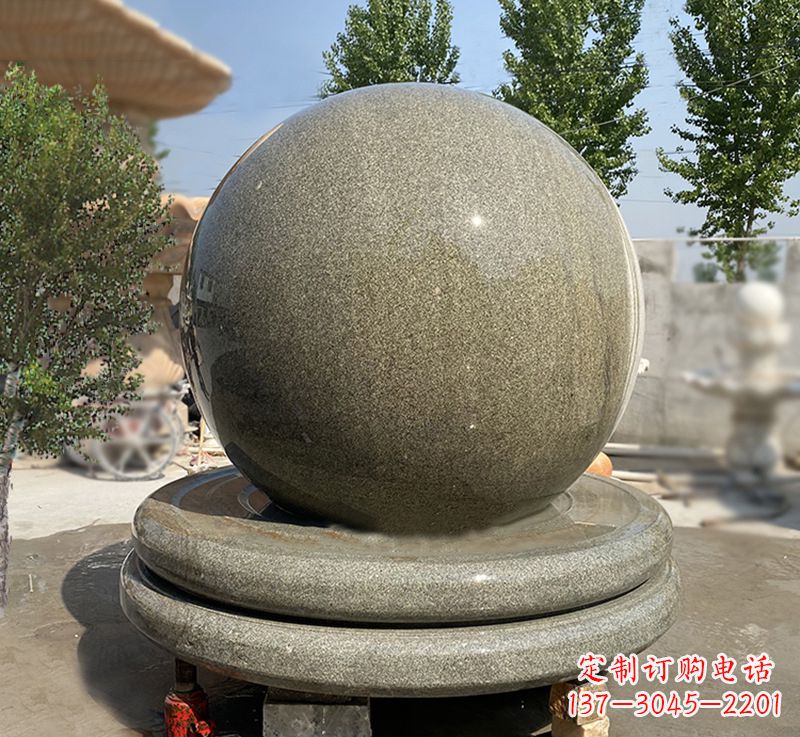 广西品质保障黄锈石风水球雕塑