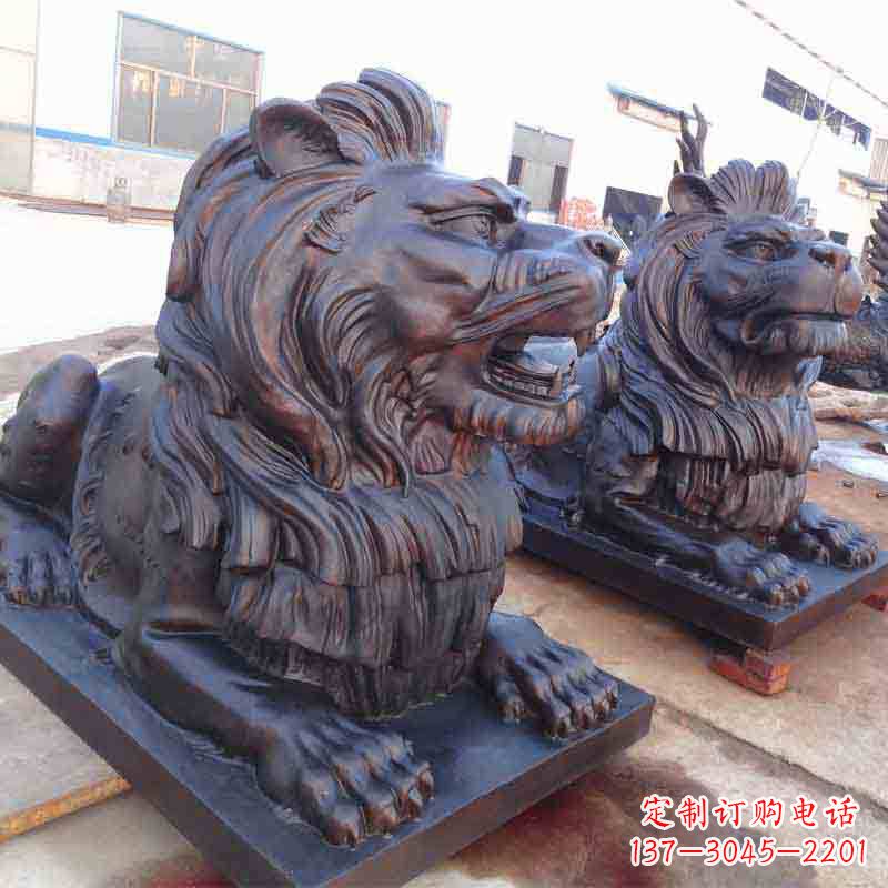 广西中领雕塑打造精致的狮子雕塑