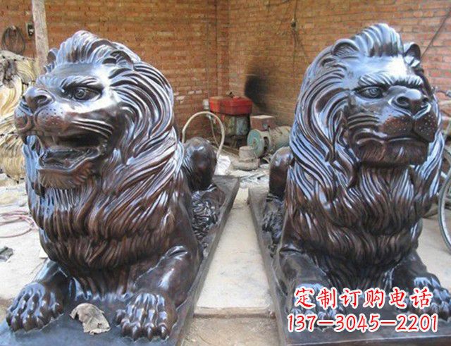 广西汇丰狮子铜雕塑