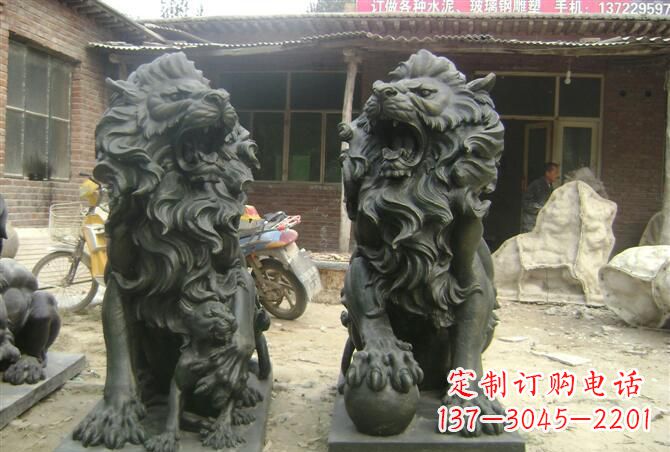 广西高质量铜制狮子雕塑