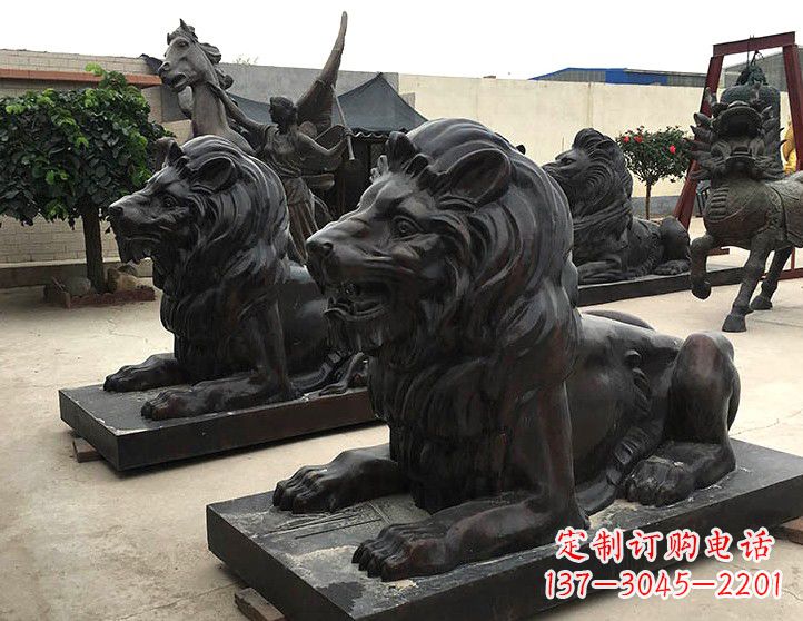 广西汇丰手工铸铜狮子雕塑