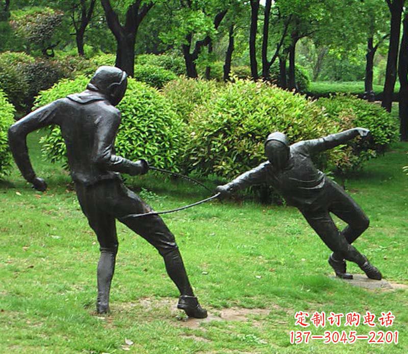 广西铜雕艺术,精美运动员雕塑