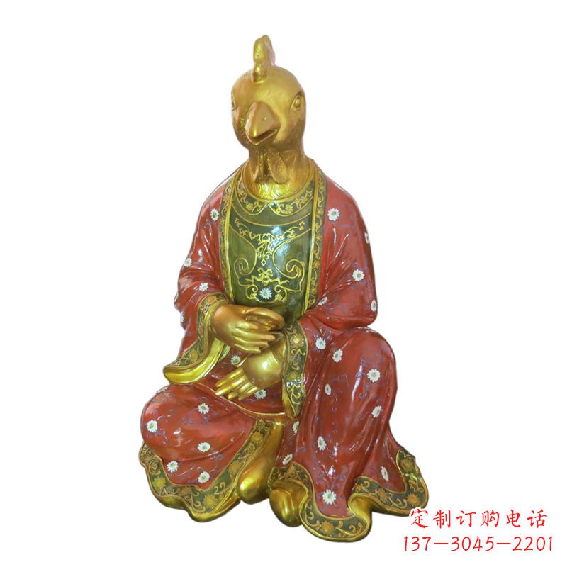广西玻璃钢彩绘生肖雕塑