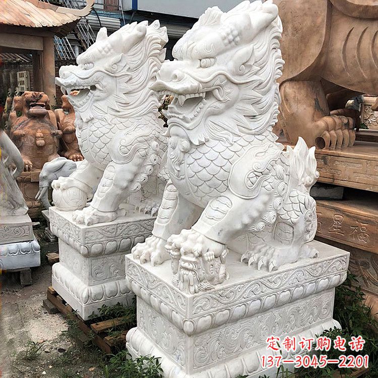 广西财富守护神：吉祥纳福麒麟石雕