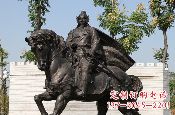 广西将军骑马古代人物铜雕