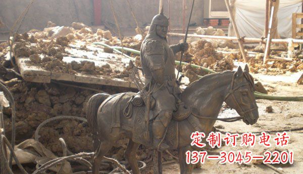 广西精心打造的古典骑马铜雕