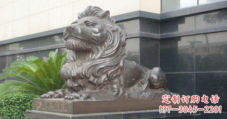 广西中领雕塑-雕刻狮子铜雕定制