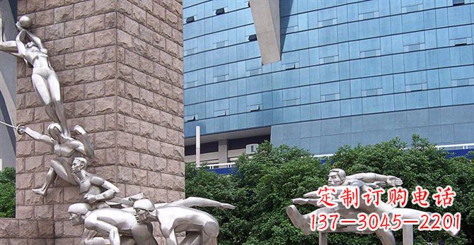 广西不锈钢运动员人物雕塑