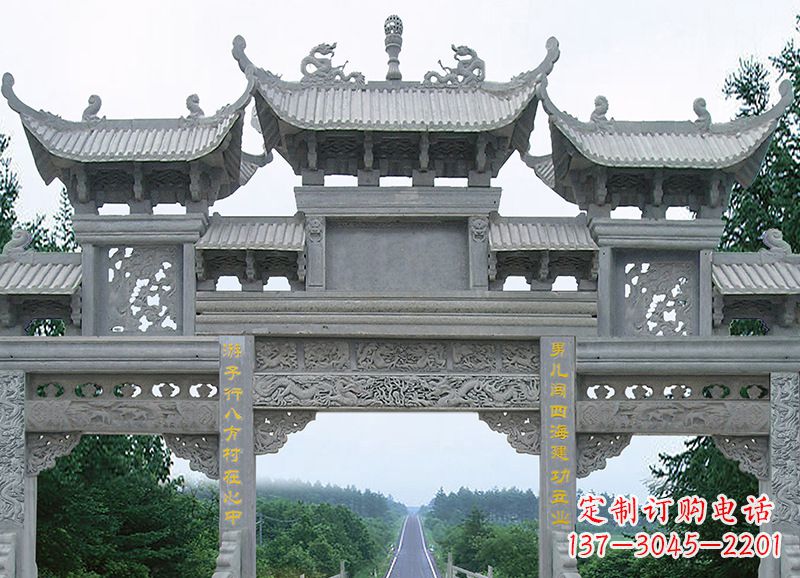 广西追求完美的金昌石雕牌坊雕塑