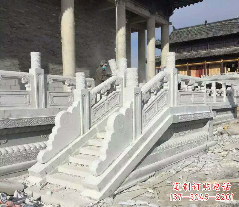 广西大理石栏板石雕,精美绝伦,让建筑锦上添花