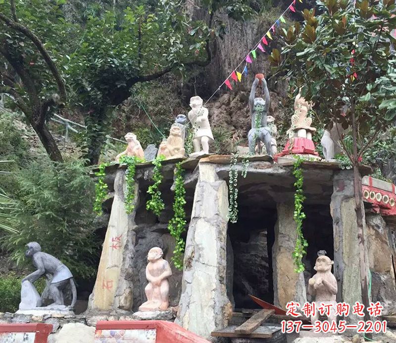 广西中领雕塑:精美猴子石雕