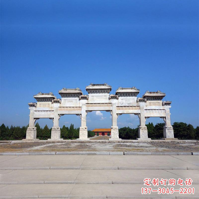广西山西景区牌楼石雕,让您的景区更加绚丽多彩