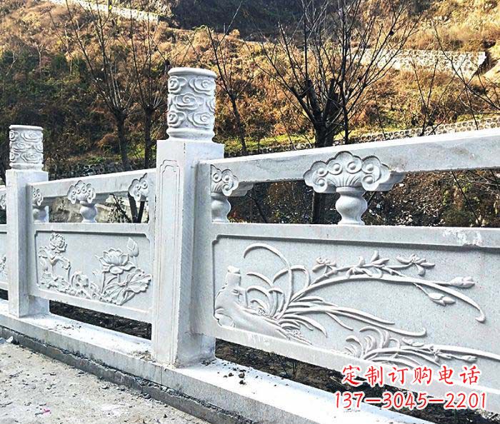 广西领雕-汉白玉石浮雕栏板