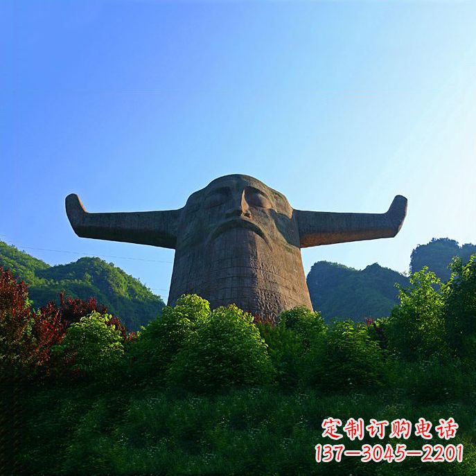广西中领雕塑:神农头像雕塑