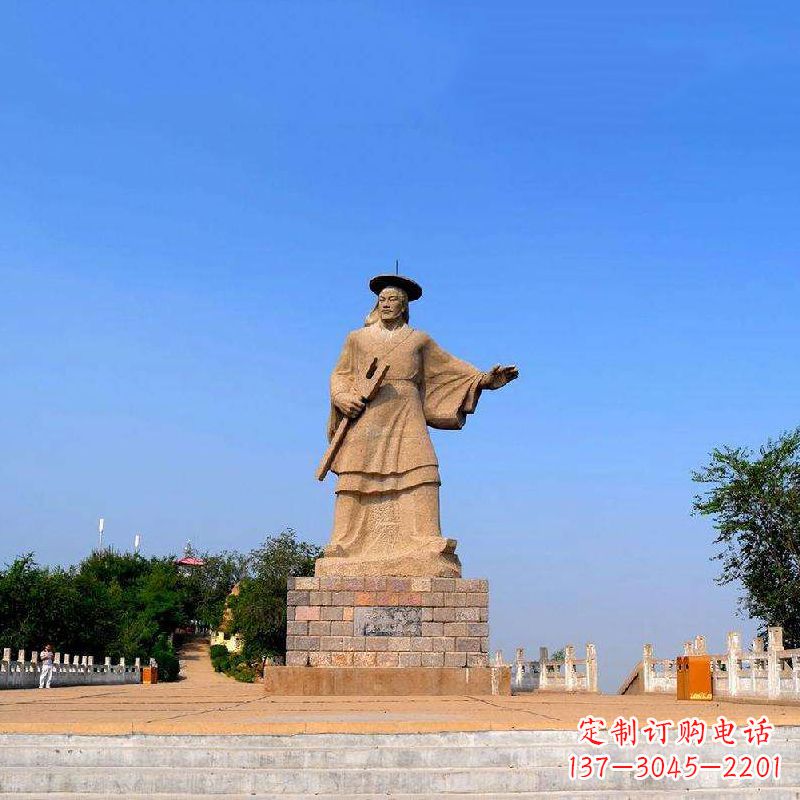 广西领雕塑追踪历史英雄,精美大禹石雕像