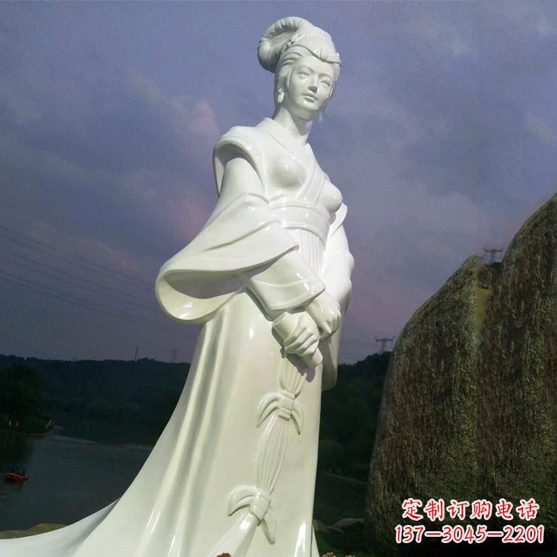 广西传承美丽传说——西施汉白玉石雕像
