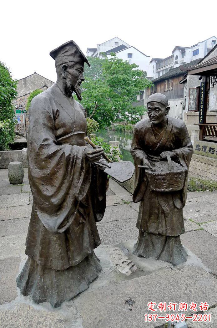 广西景区历史文化人物书圣王羲之情景小品雕塑