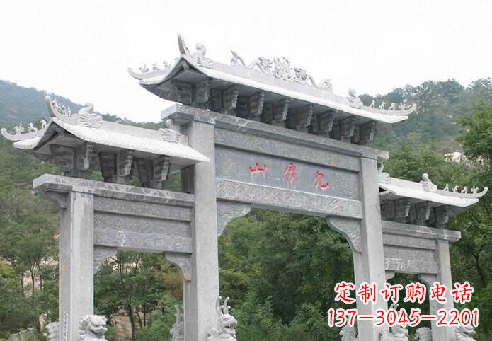 广西三门仿古牌坊石雕,精美绝伦