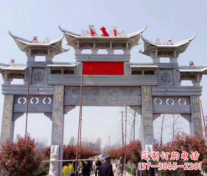 广西传承经典,尊崇古风:牌坊石雕
