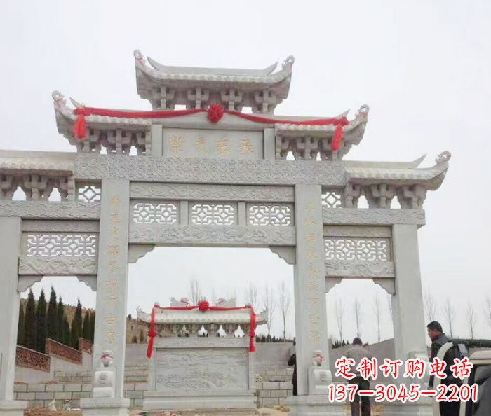 广西中领雕塑专业定制牌坊石雕
