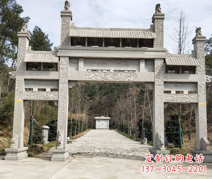 广西中领雕塑定制牌坊石雕
