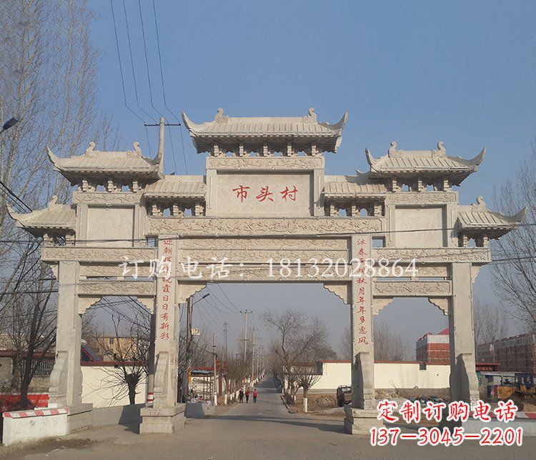 广西景区三门七楼石雕牌坊——精美绝伦的牌坊雕塑