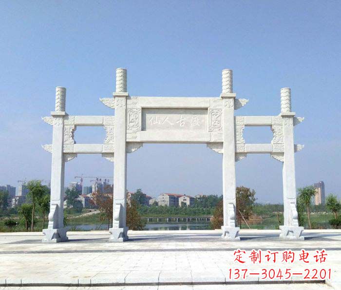 广西精美牌楼石雕,给你传统文化的享受