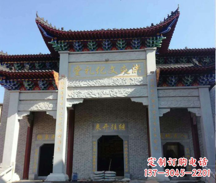 广西景区三门石雕牌楼,精美绝伦的艺术之作