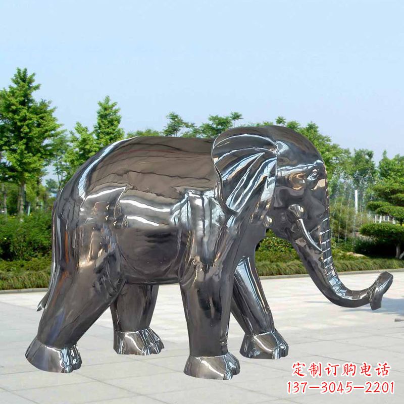 广西镜面不锈钢大象雕塑,令人惊叹的艺术品